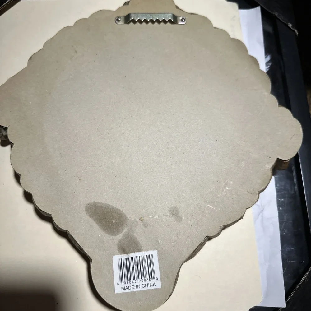 Vintage Resin Hand Carved Mirror Wall Hanging 11